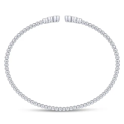 Gabriel & Co | 14K White Gold Bujukan Diamonds Split Bangle