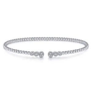 Gabriel & Co | 14K White Gold Bujukan Diamonds Split Bangle