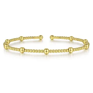 Gabriel & Co | 14K Yellow Gold Bujukan Split Bangle