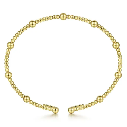 Gabriel & Co | 14K Yellow Gold Bujukan Split Bangle