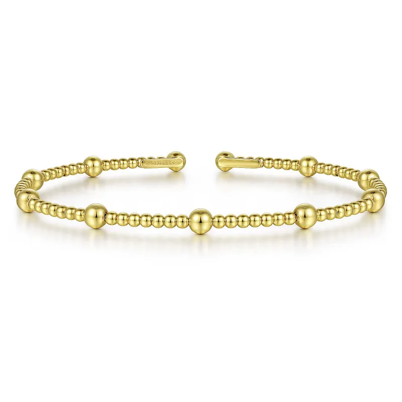 Gabriel & Co | 14K Yellow Gold Bujukan Split Bangle