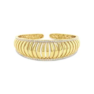 Gold and Diamond Birdcage Cuff