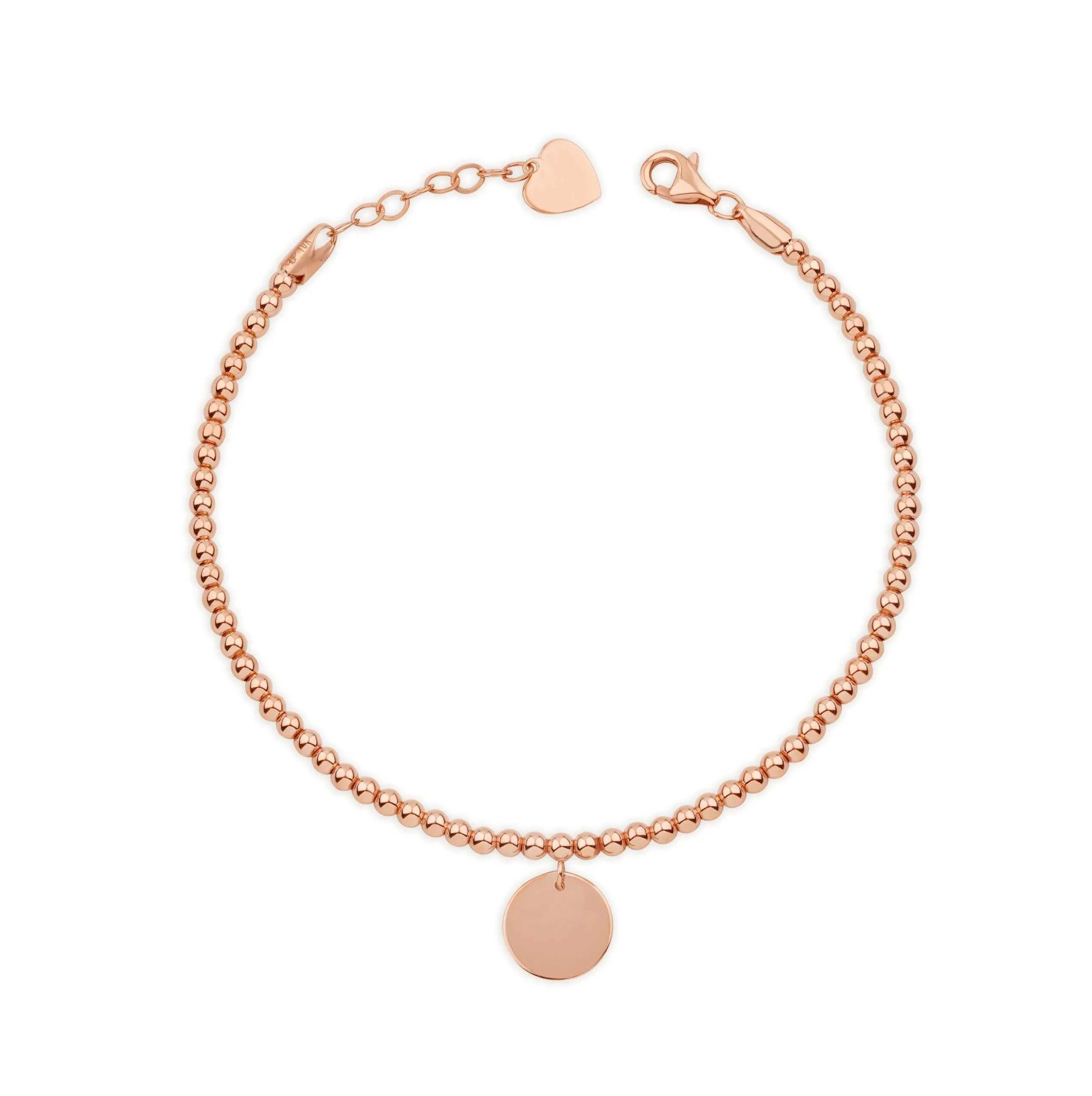 Gold Ball Bracelet with Tag