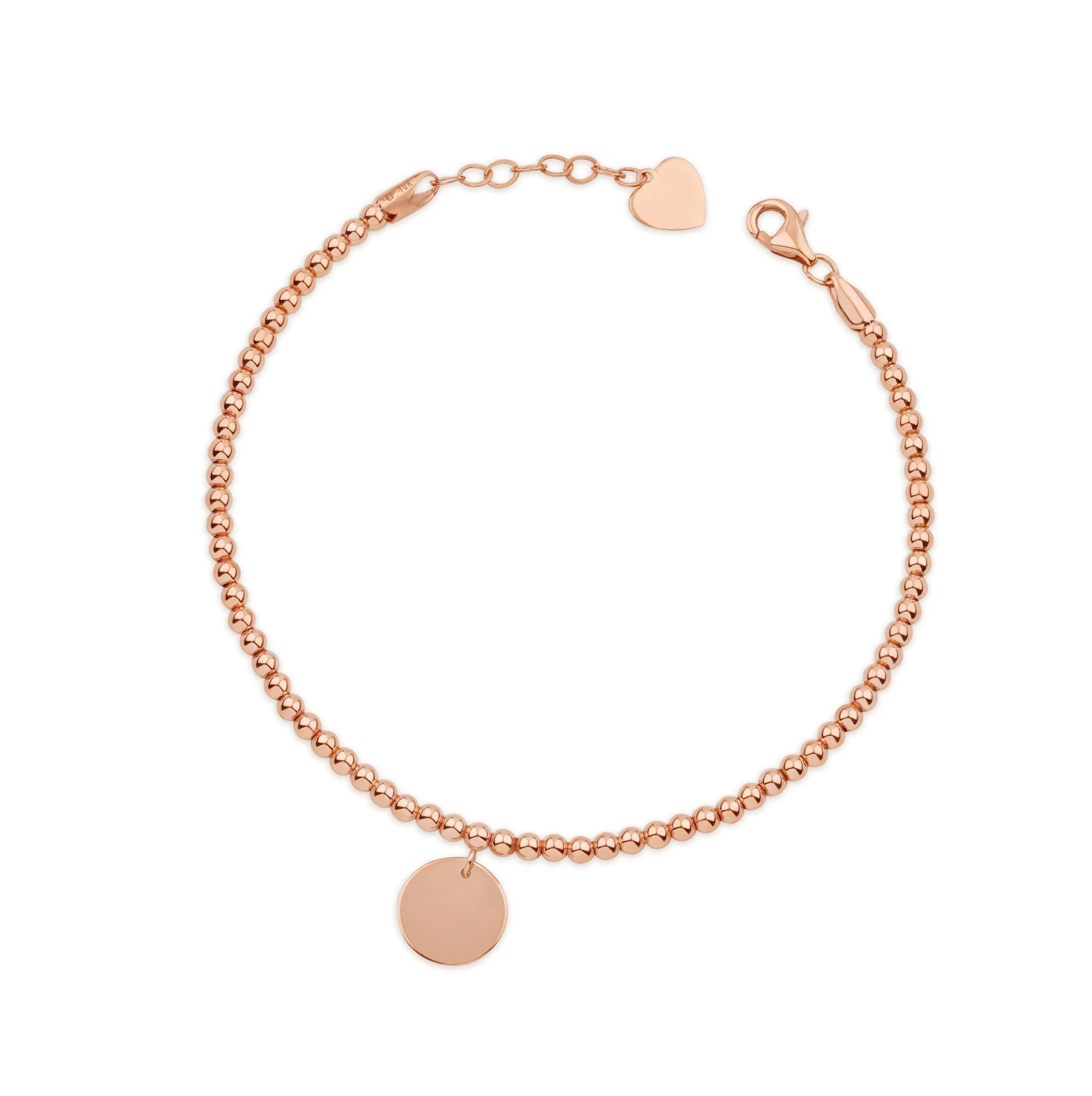 Gold Ball Bracelet with Tag