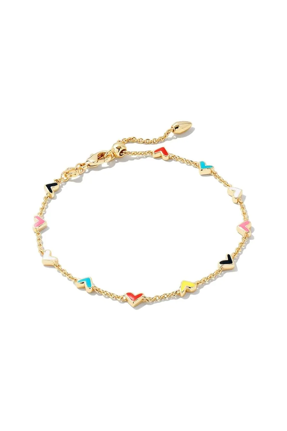 Gold Chain Bracelets with Heart