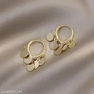 Gold Shiny Multi disc Bali Earring