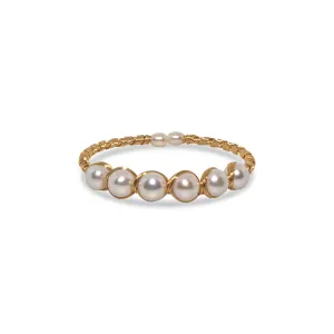 Golden Embrace Pearl Bracelet