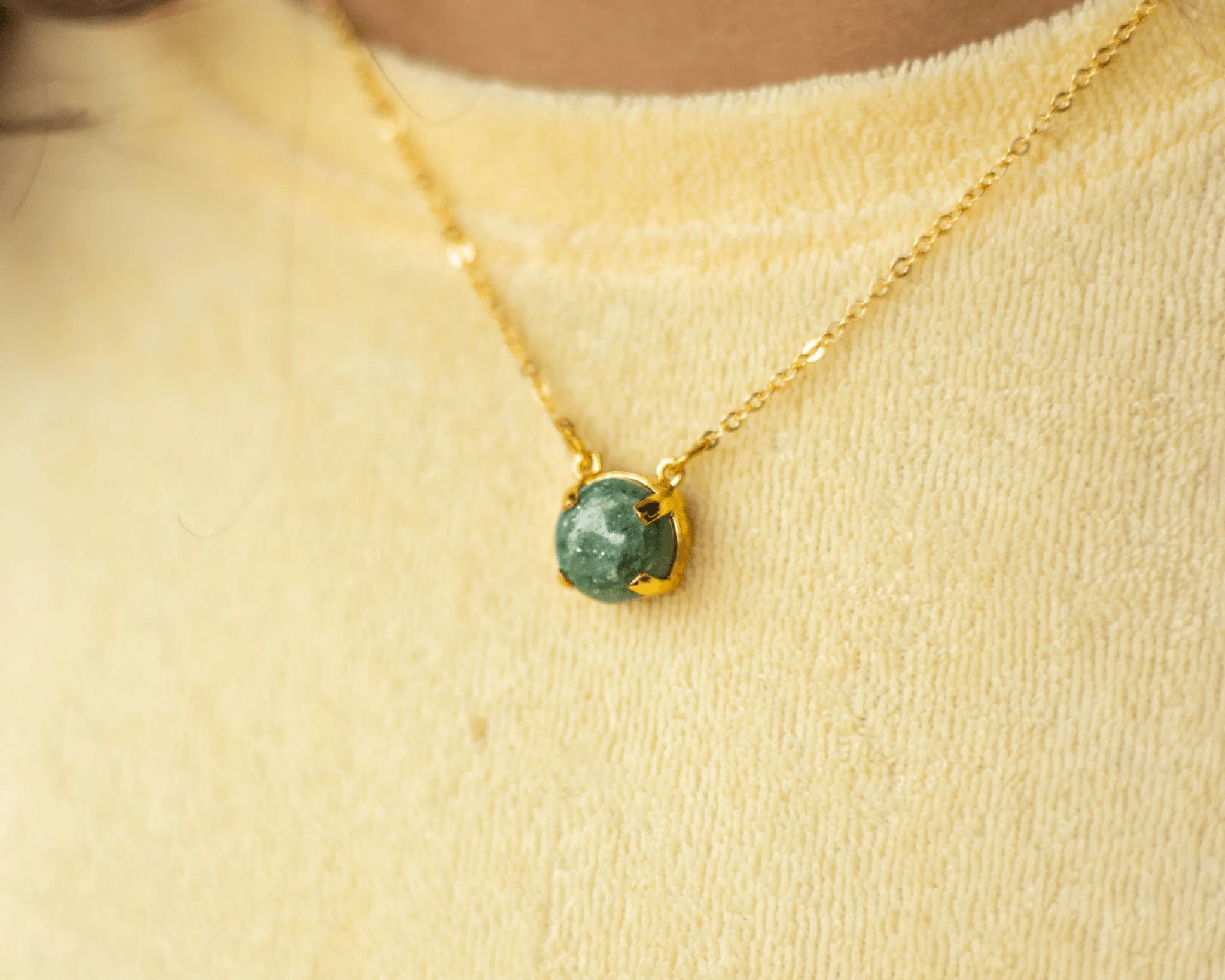 Green Aventurine Round Pendant