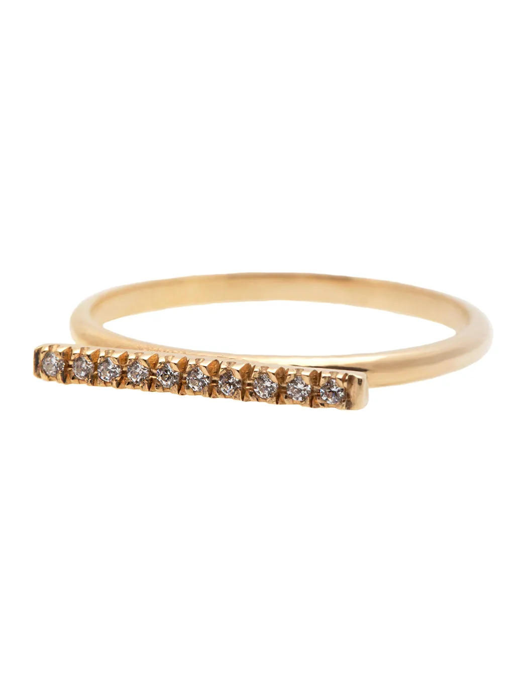 Horizontal Diamond Ring