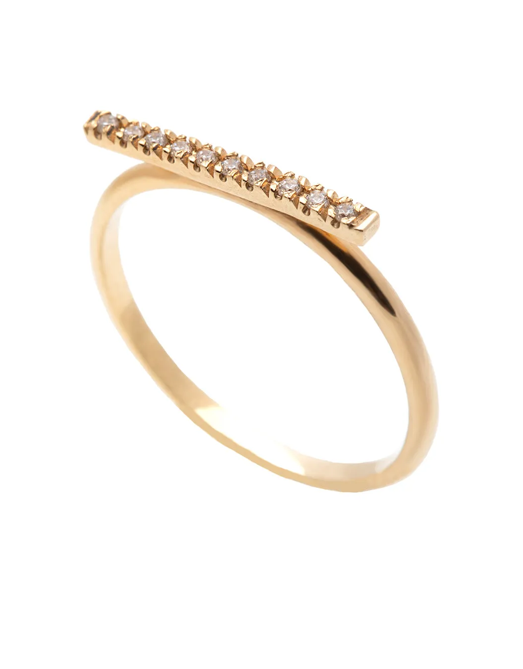 Horizontal Diamond Ring