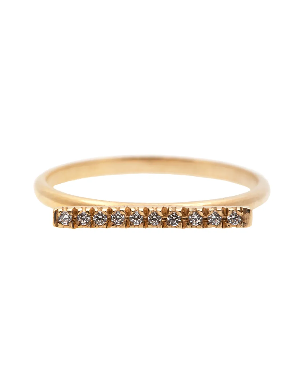 Horizontal Diamond Ring