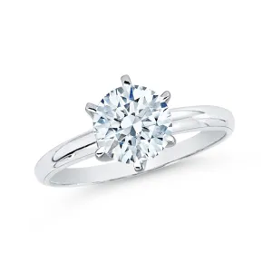 IGI Certified 2.12 ct. E - VVS2 Round Brilliant Cut Lab Grown Diamond Solitaire Engagement Ring in 14k Gold