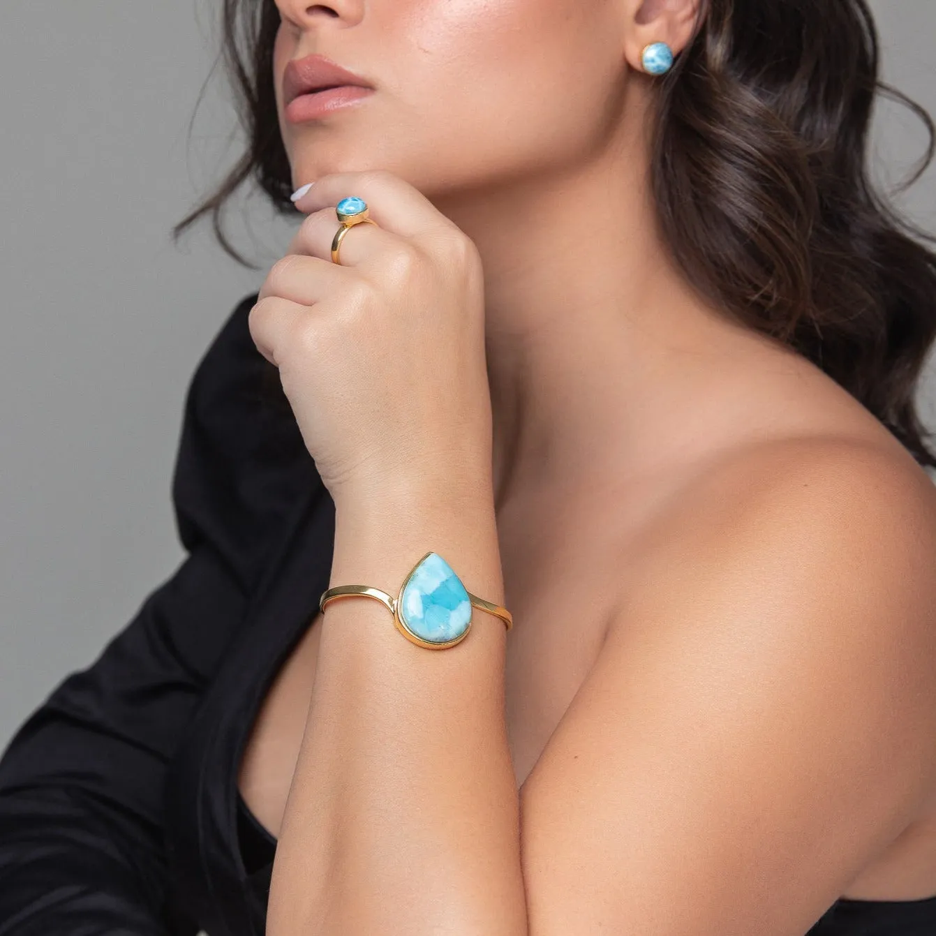 Larimar Vermeil Cuff Aliya