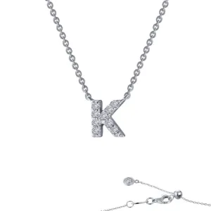 Letter K Pendant Necklace