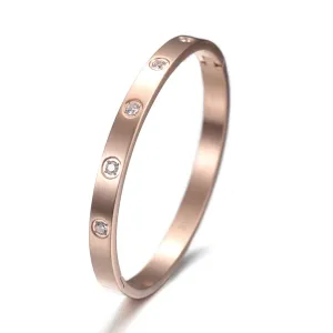 Lilly Bangle Rose Gold Finish