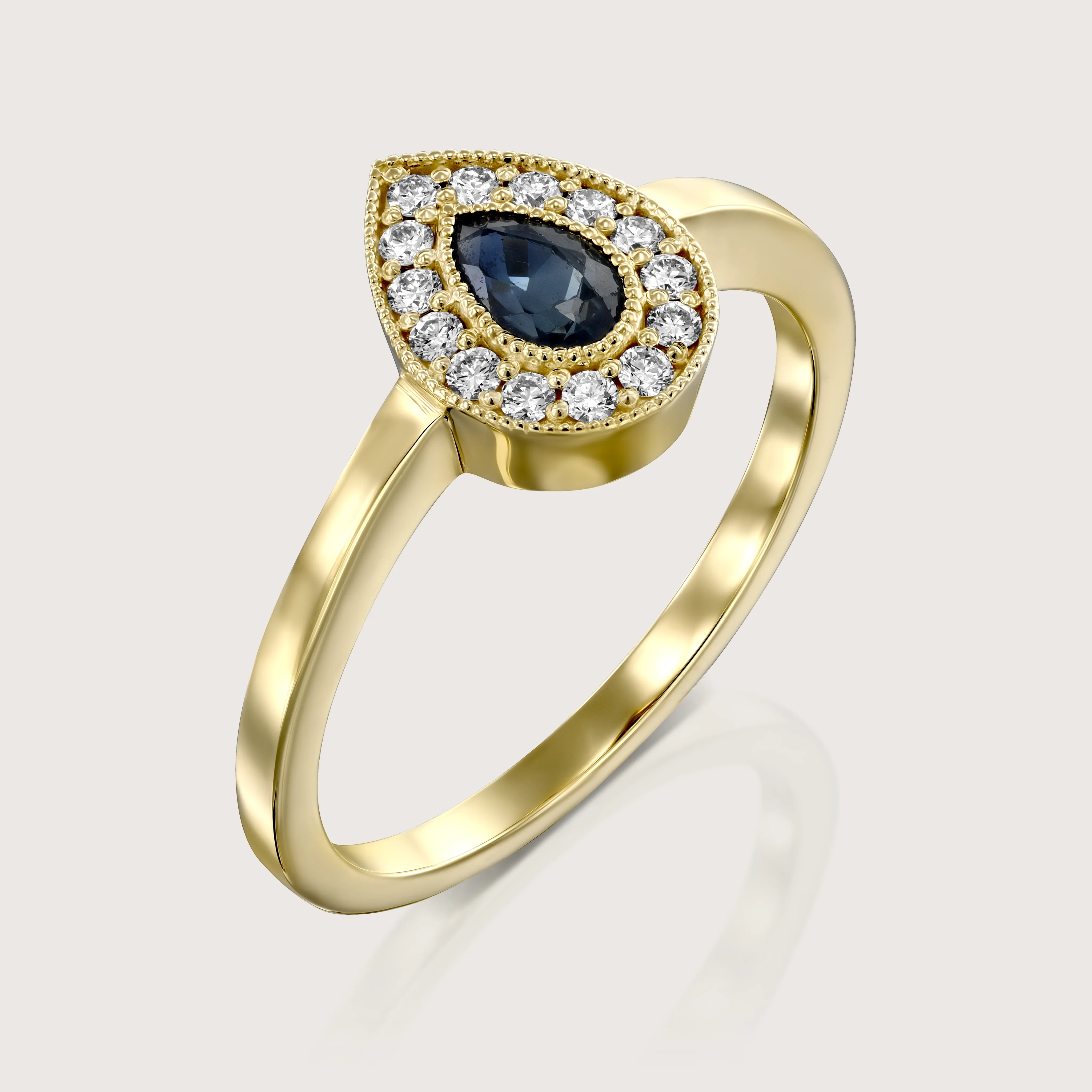 Luna Gold Ring Sapphire & Diamonds