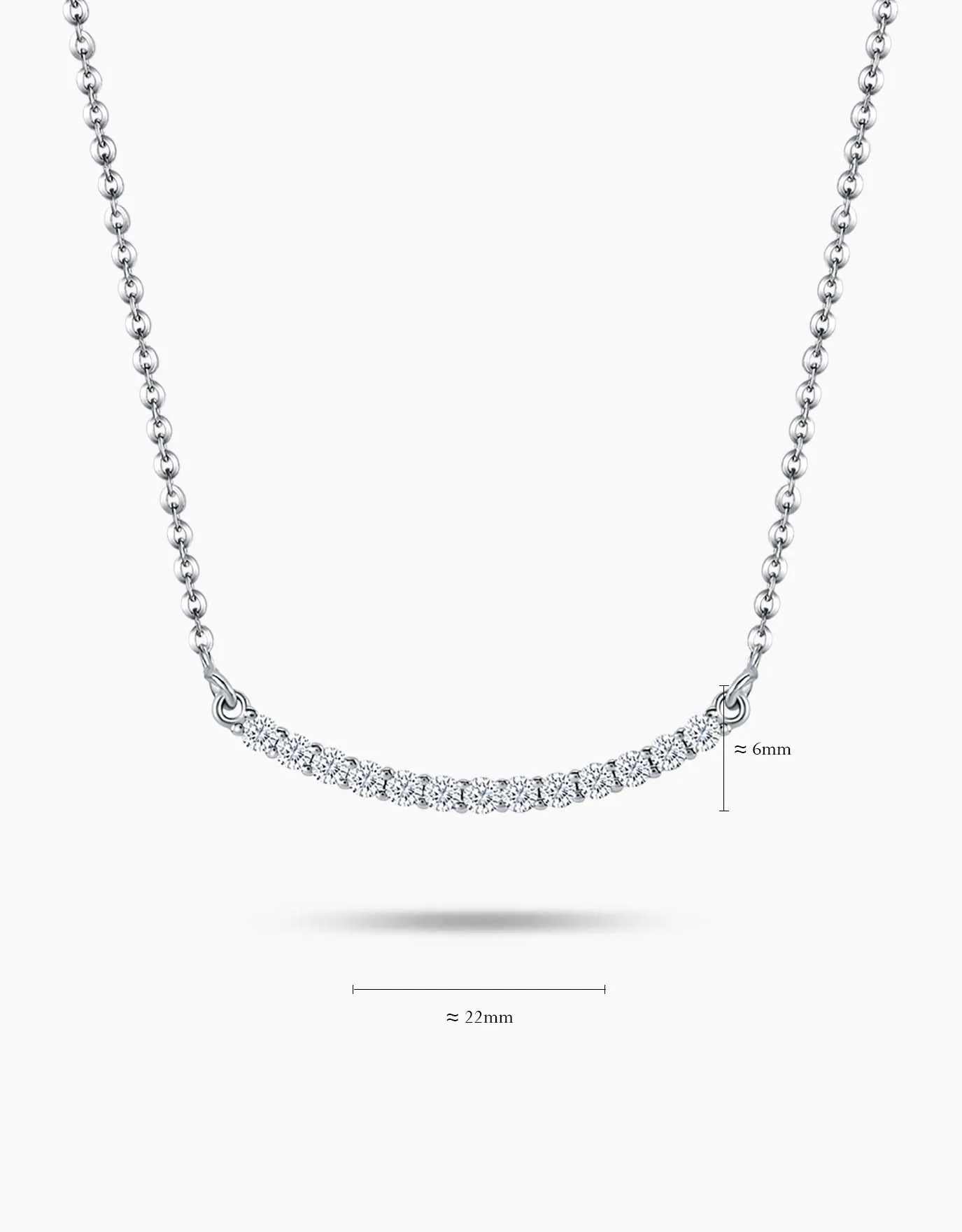 LVC Eterno Elegance Curved Diamond Necklace