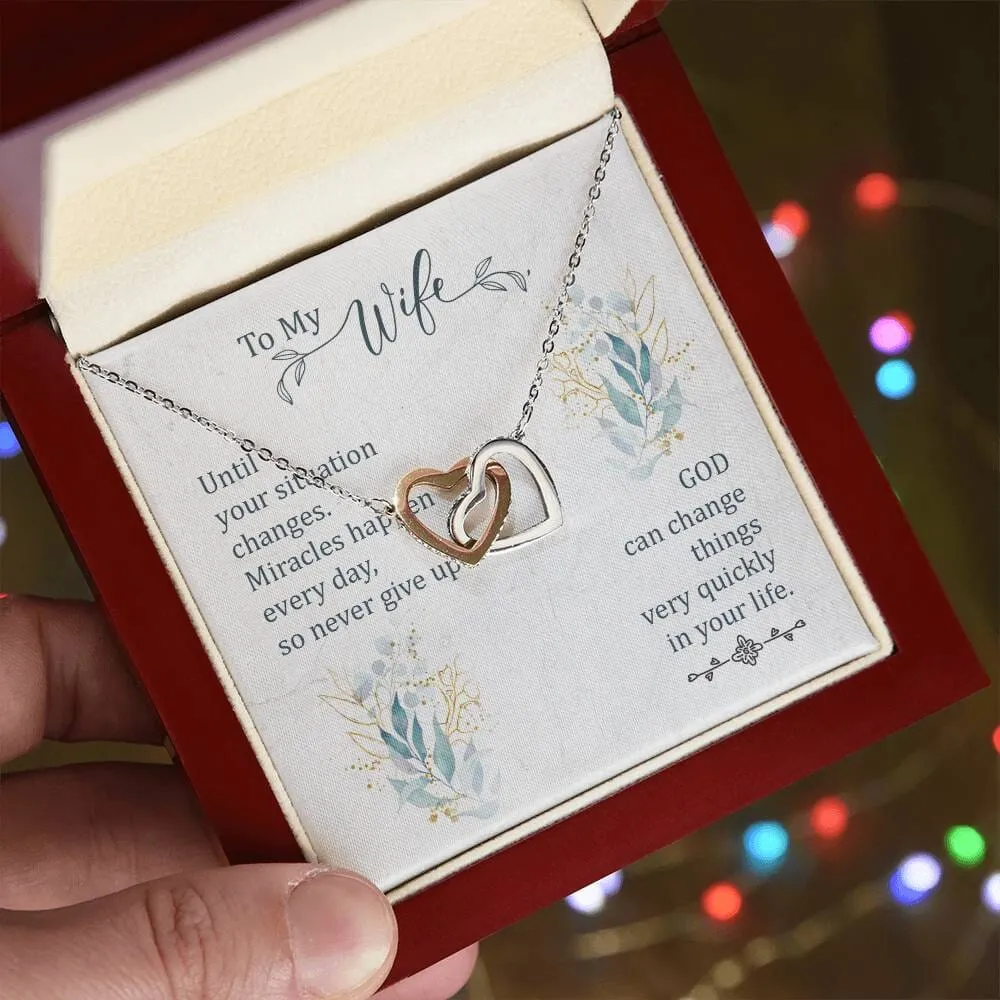 Miracle of Love Interlocking Hearts Necklace - A Symbol of Everlasting Hope and Commitment