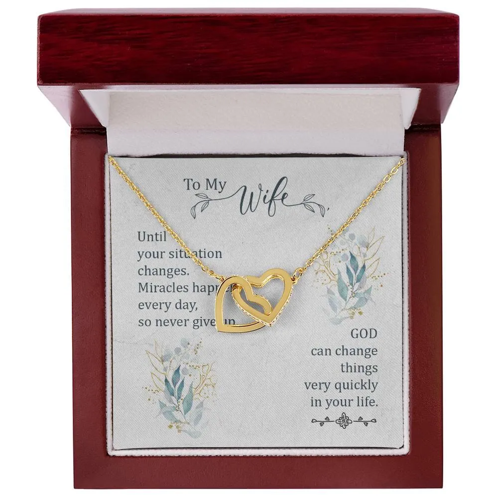 Miracle of Love Interlocking Hearts Necklace - A Symbol of Everlasting Hope and Commitment