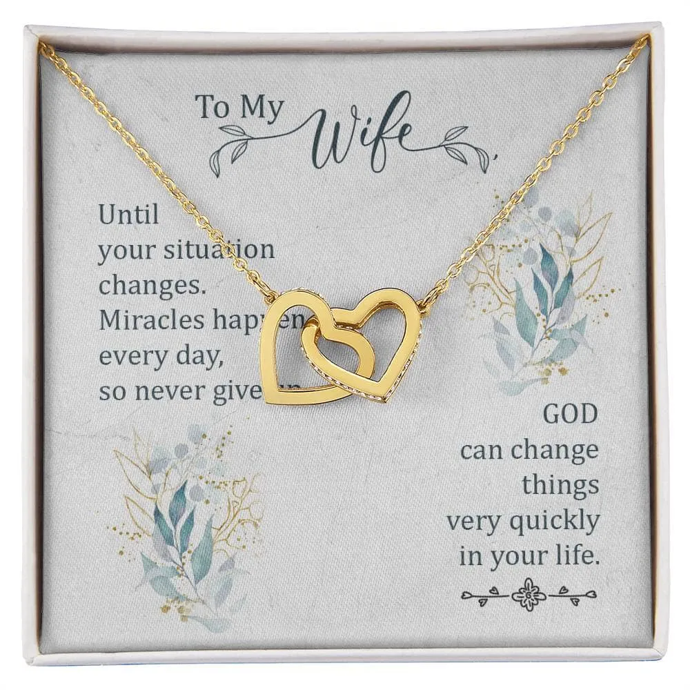 Miracle of Love Interlocking Hearts Necklace - A Symbol of Everlasting Hope and Commitment