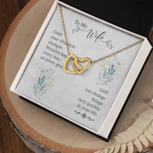 Miracle of Love Interlocking Hearts Necklace - A Symbol of Everlasting Hope and Commitment