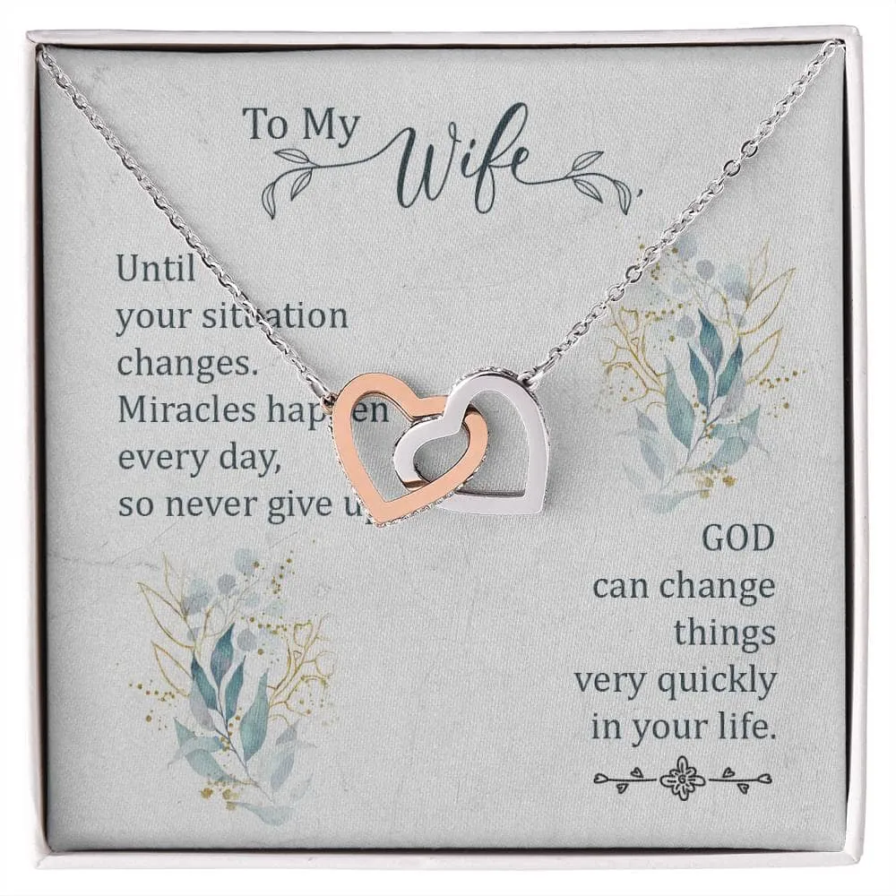 Miracle of Love Interlocking Hearts Necklace - A Symbol of Everlasting Hope and Commitment