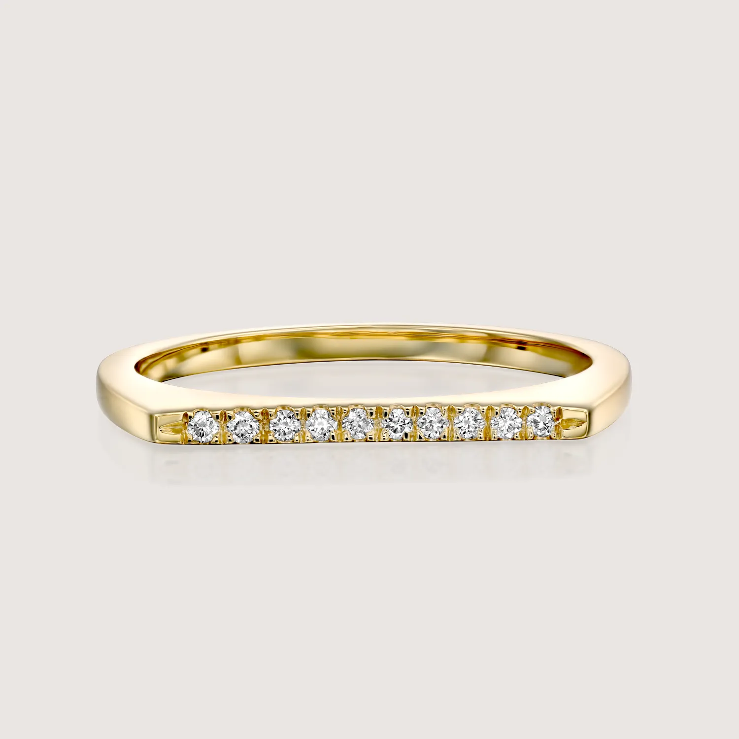 Miranda Encrusted Gold Ring White Diamonds