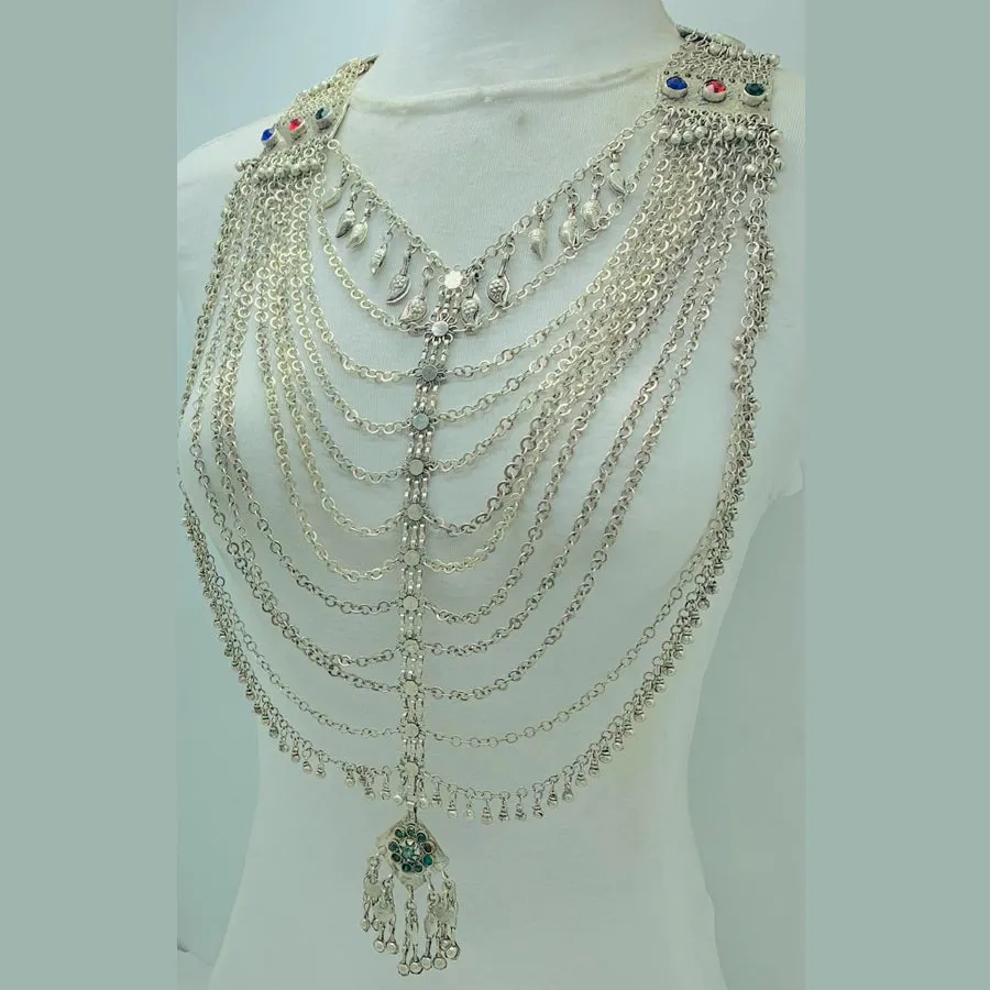 Multi-Strand Oversized Handmade Kuchi Necklace