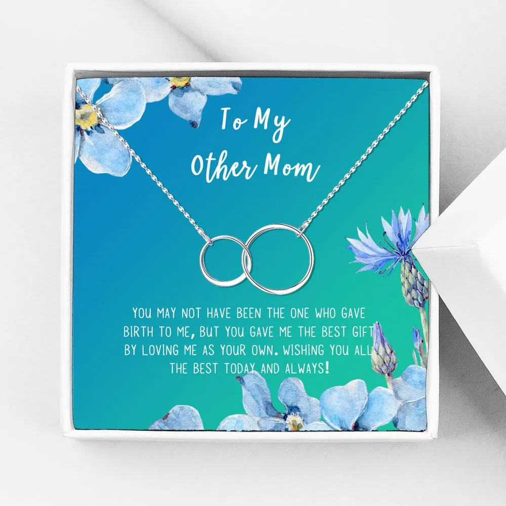 Necklace and Card Gift Set, Mother's Day Jewelry for Her, Gift for Mom, Pendant Necklace for Mom, Special Occasion Gifts, Gift Set for Mom, Stainless Steel [Silver Infinity Ring, 18" Chain]