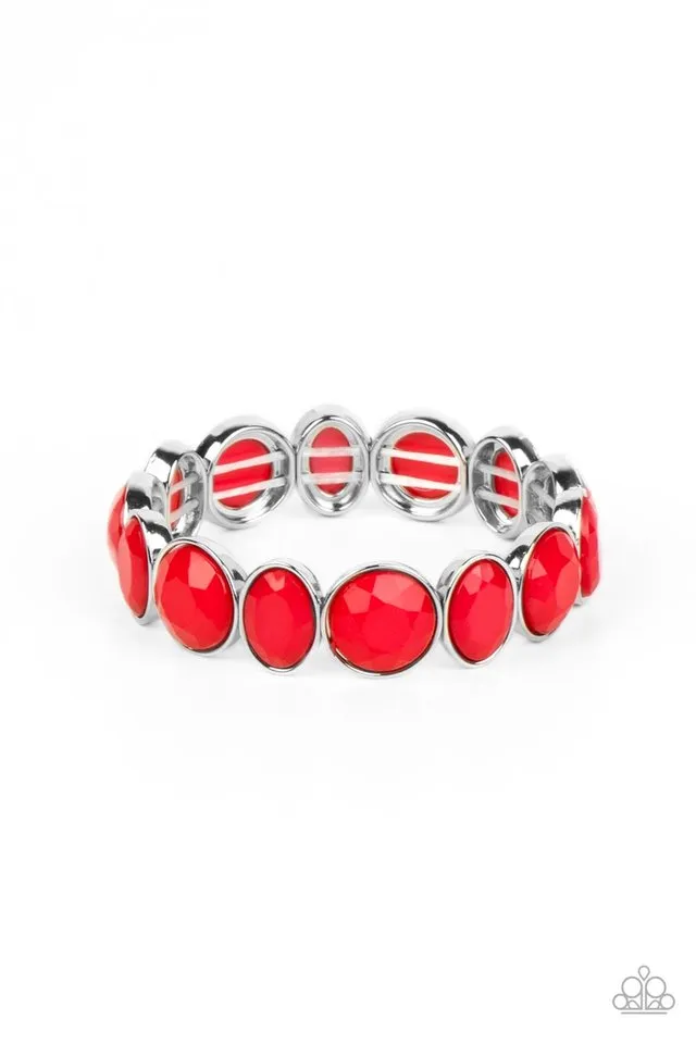 Paparazzi Bracelet ~ Whimsical Glow - Red