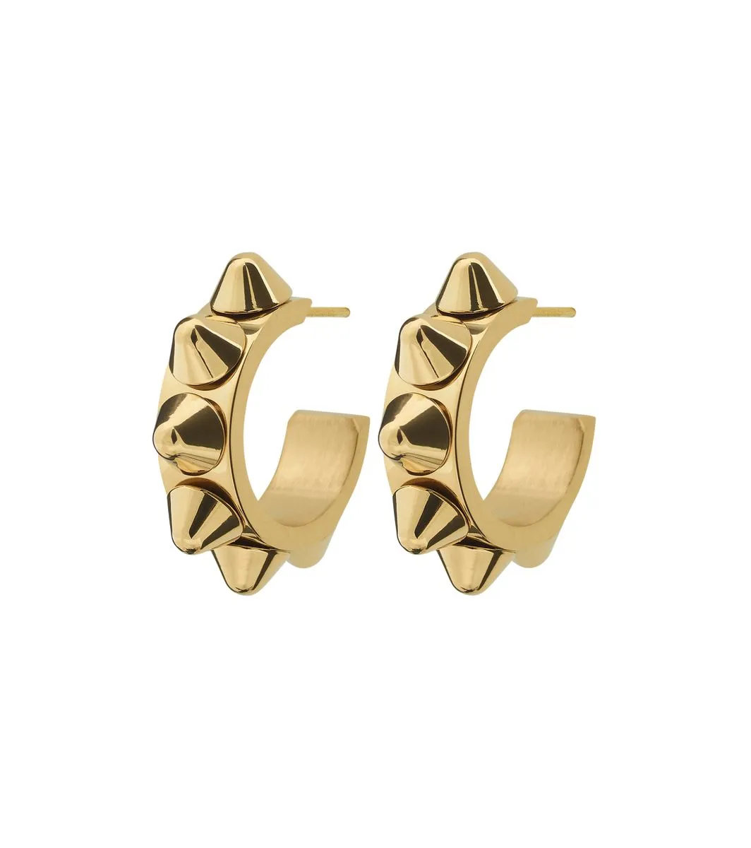 Peak Creoles Small Gold Earrings