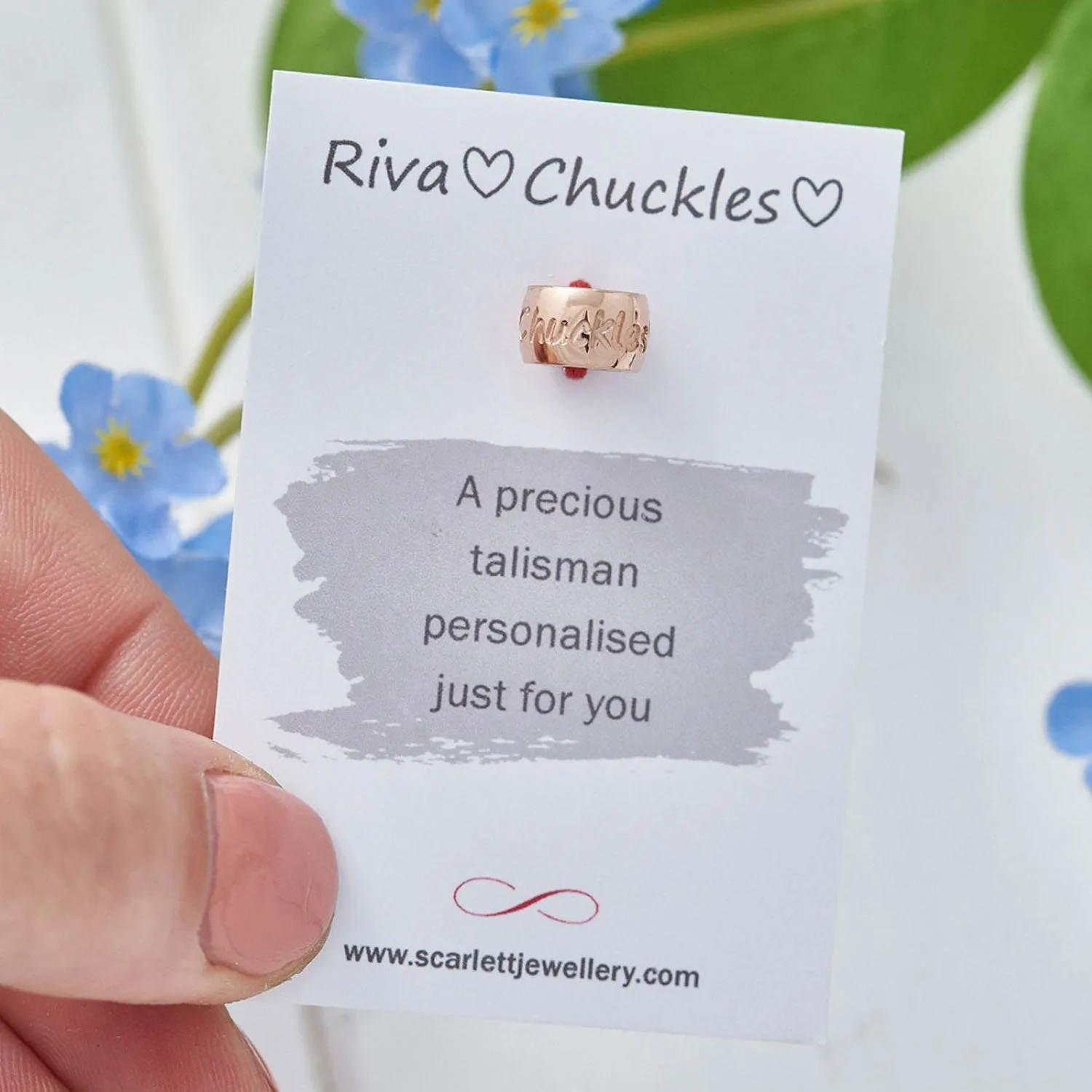 Personalised Rose Gold Mojo Charm Bead