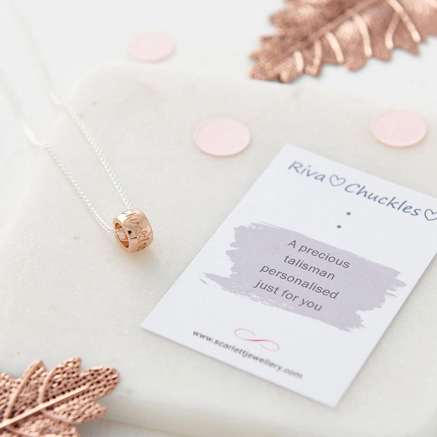 Personalised Rose Gold Mojo Charm Bead