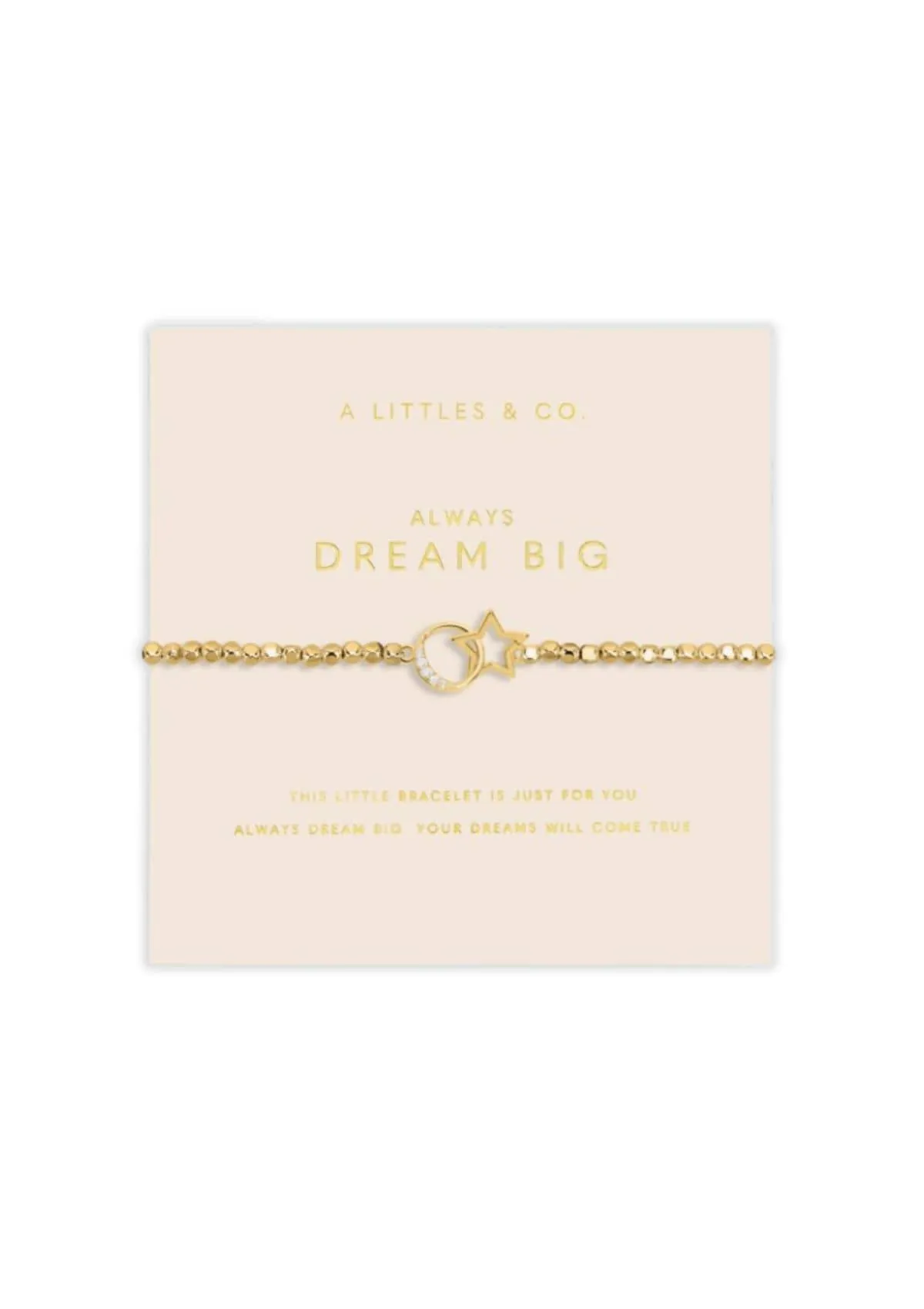 "Forever Yours Always Dream Big" Gold Bracelet