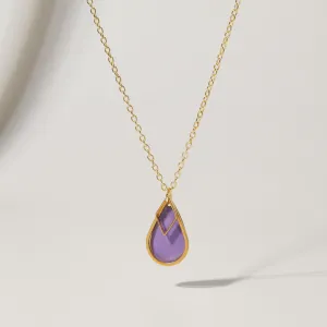 "Le Délice" Lavender Teardrop Pendant Necklace