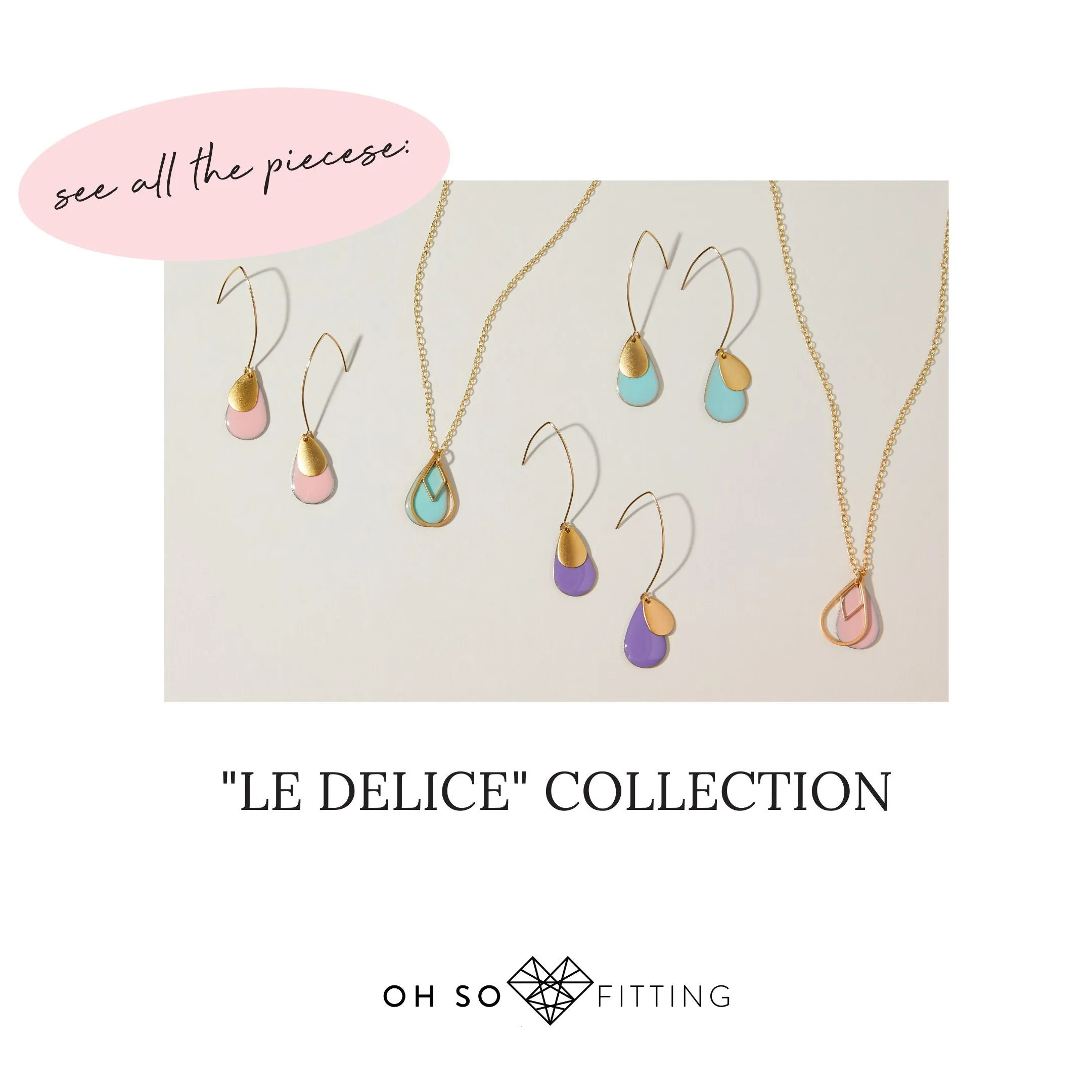 "Le Délice" Lavender Teardrop Pendant Necklace