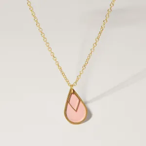 "Le Délice" Pink Teardrop Pendant Necklace