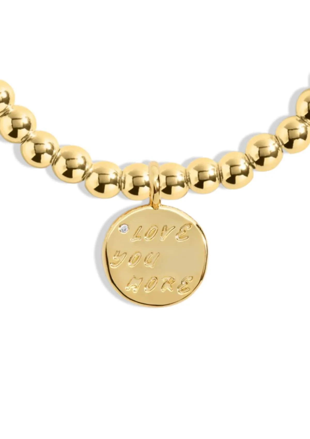 "Love You More" Gold Stretch Bracelet