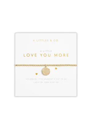 "Love You More" Gold Stretch Bracelet