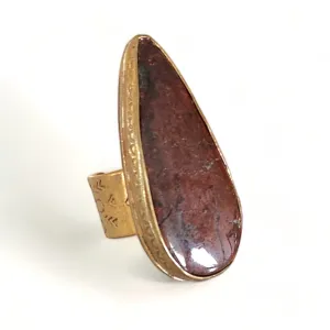 Red Jasper Upcycled Statement Ring