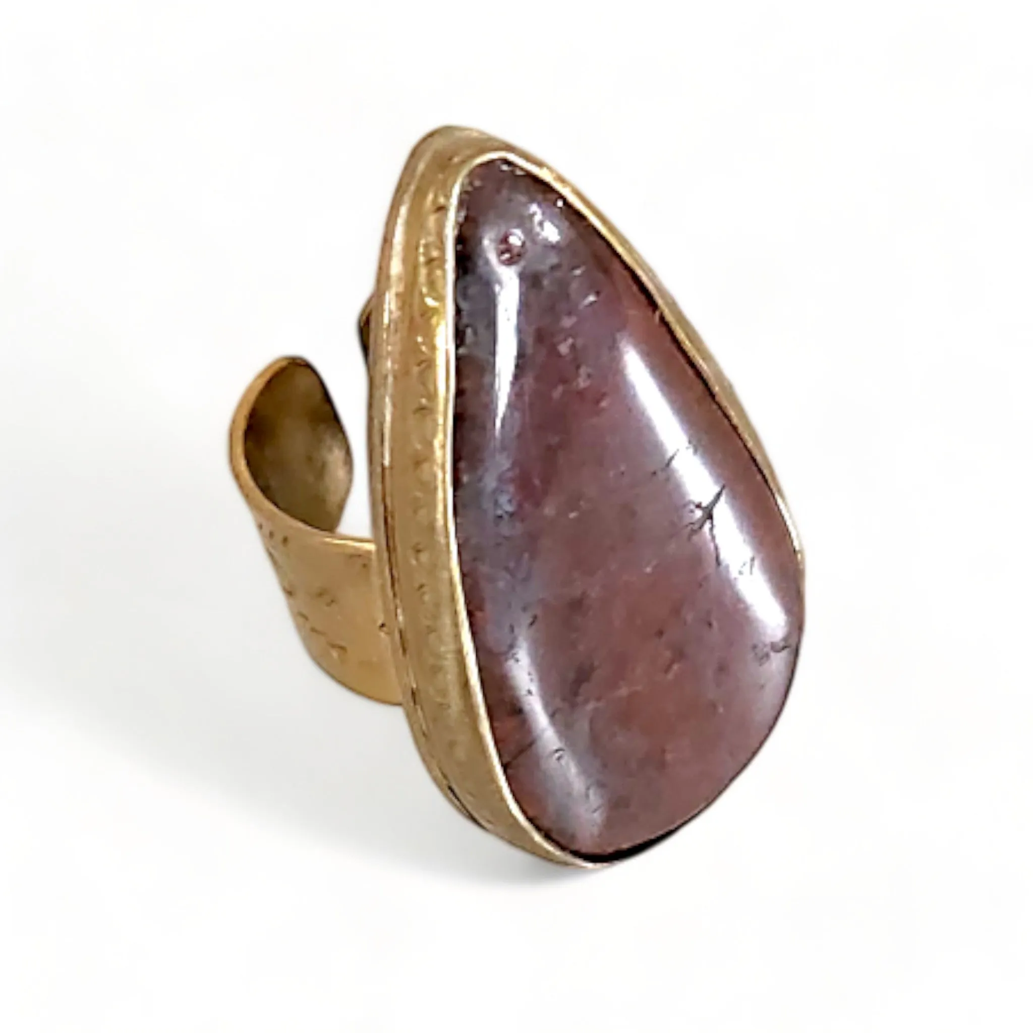 Red Jasper Upcycled Statement Ring