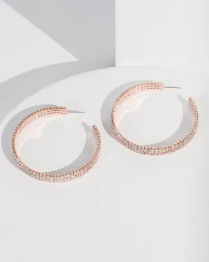 Rose Gold Shiny Hoop Earrings