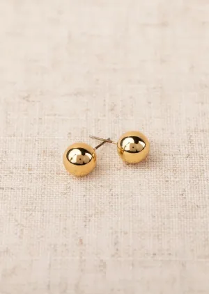 Shiny Gold Grenada Studs - Medium