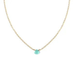 Short Gemstone Necklace - Chalcedony