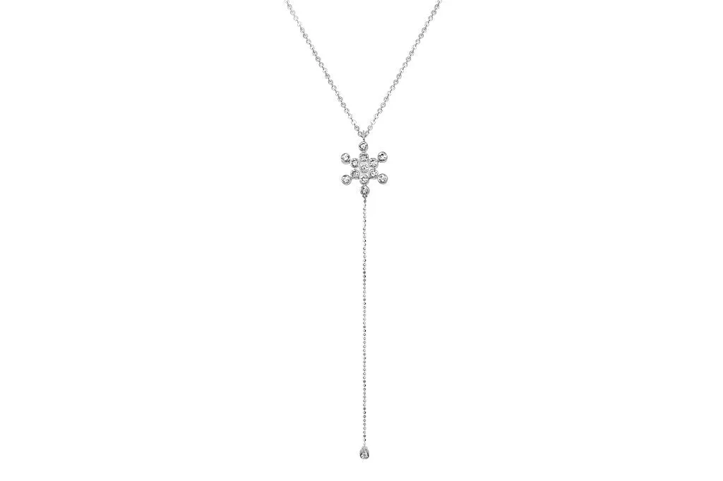 Silver Fruit of Life CZ Necklace