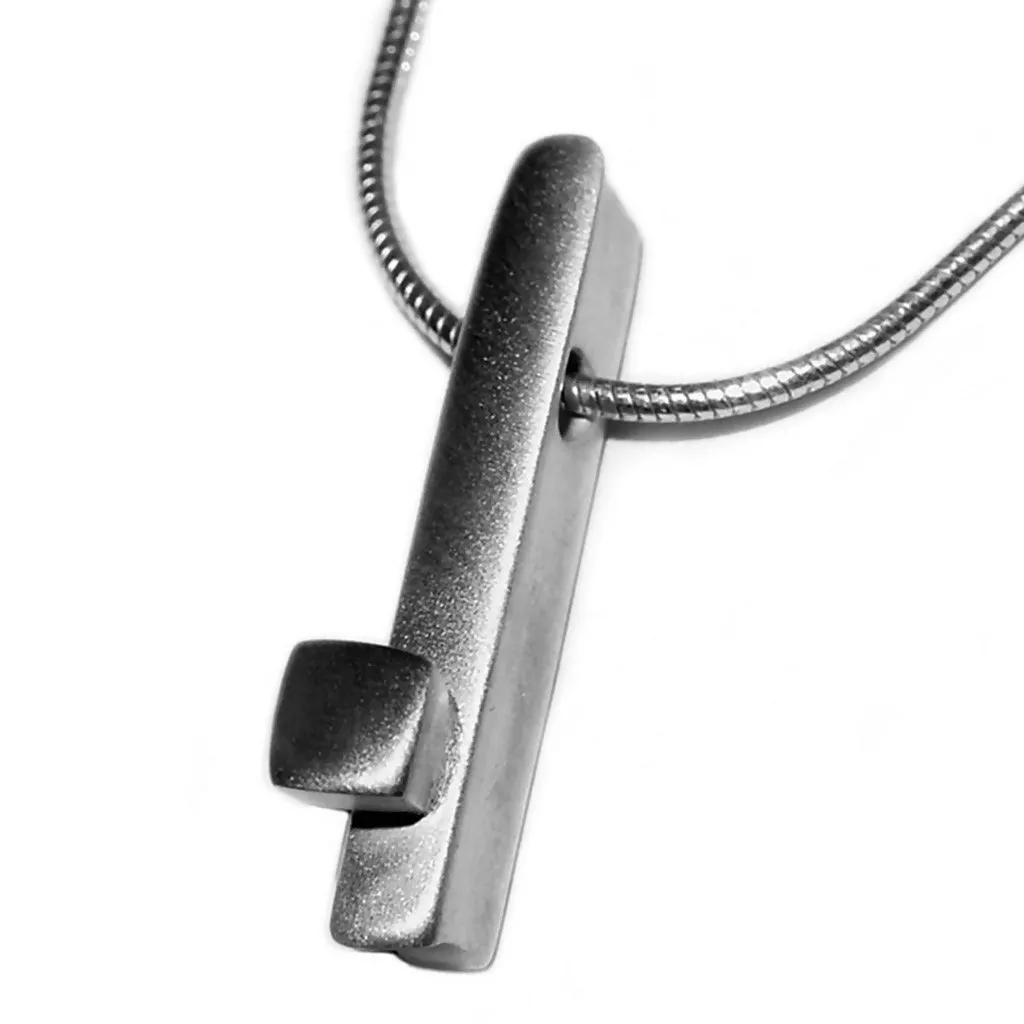 Silver ingot necklace