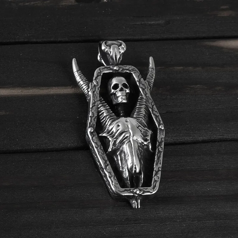 'The Goat' Skull Goat Pendant Necklace