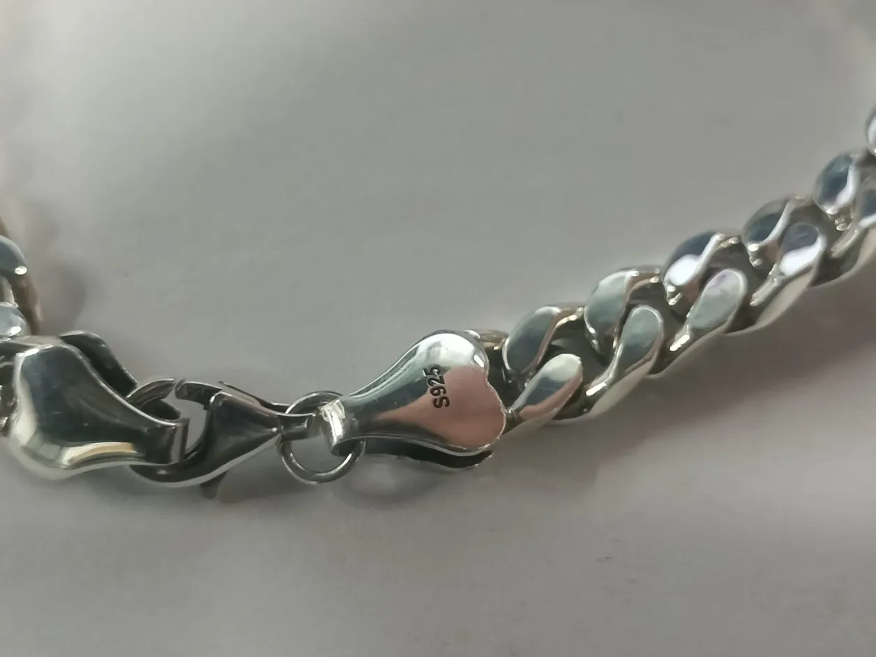 Thick chain custom engraved bracelet