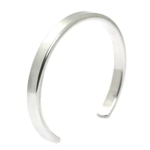 Thin Brushed Aluminum Cuff Bracelet