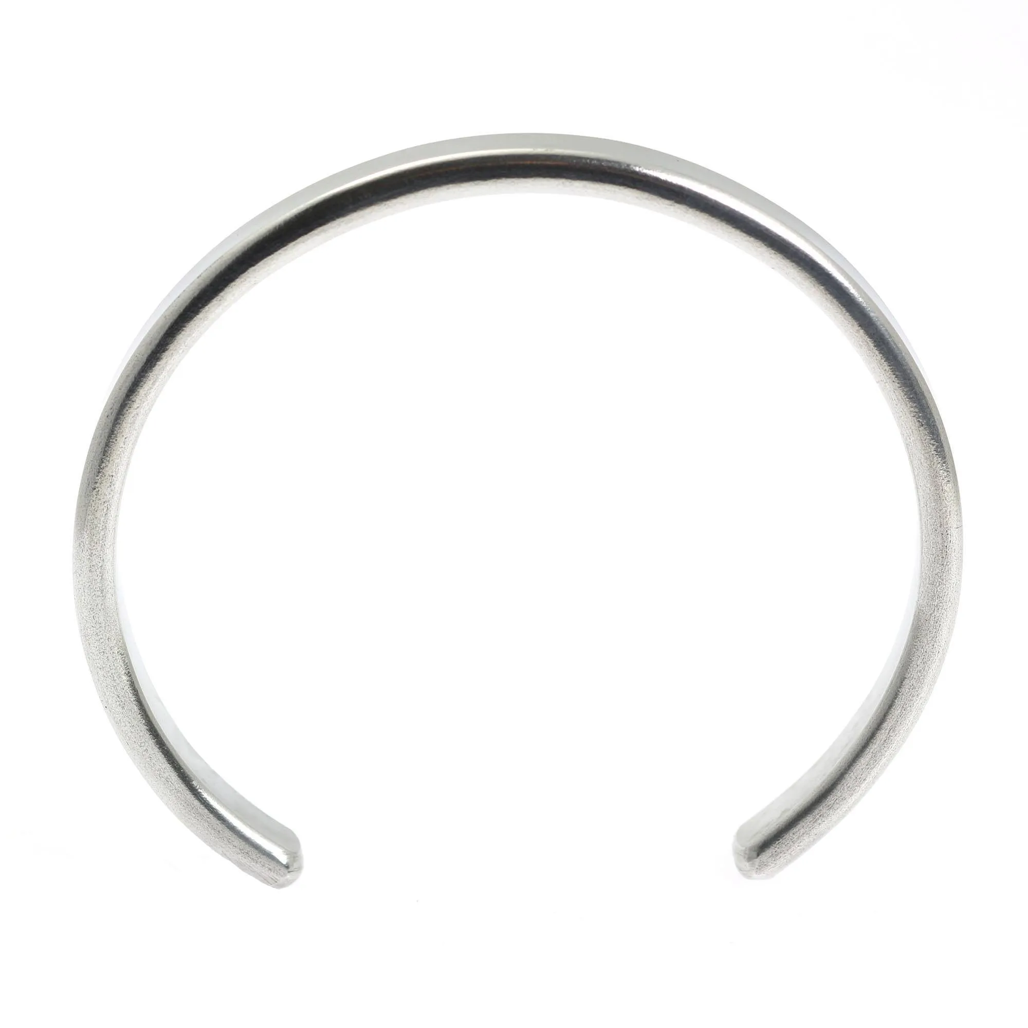 Thin Brushed Aluminum Cuff Bracelet